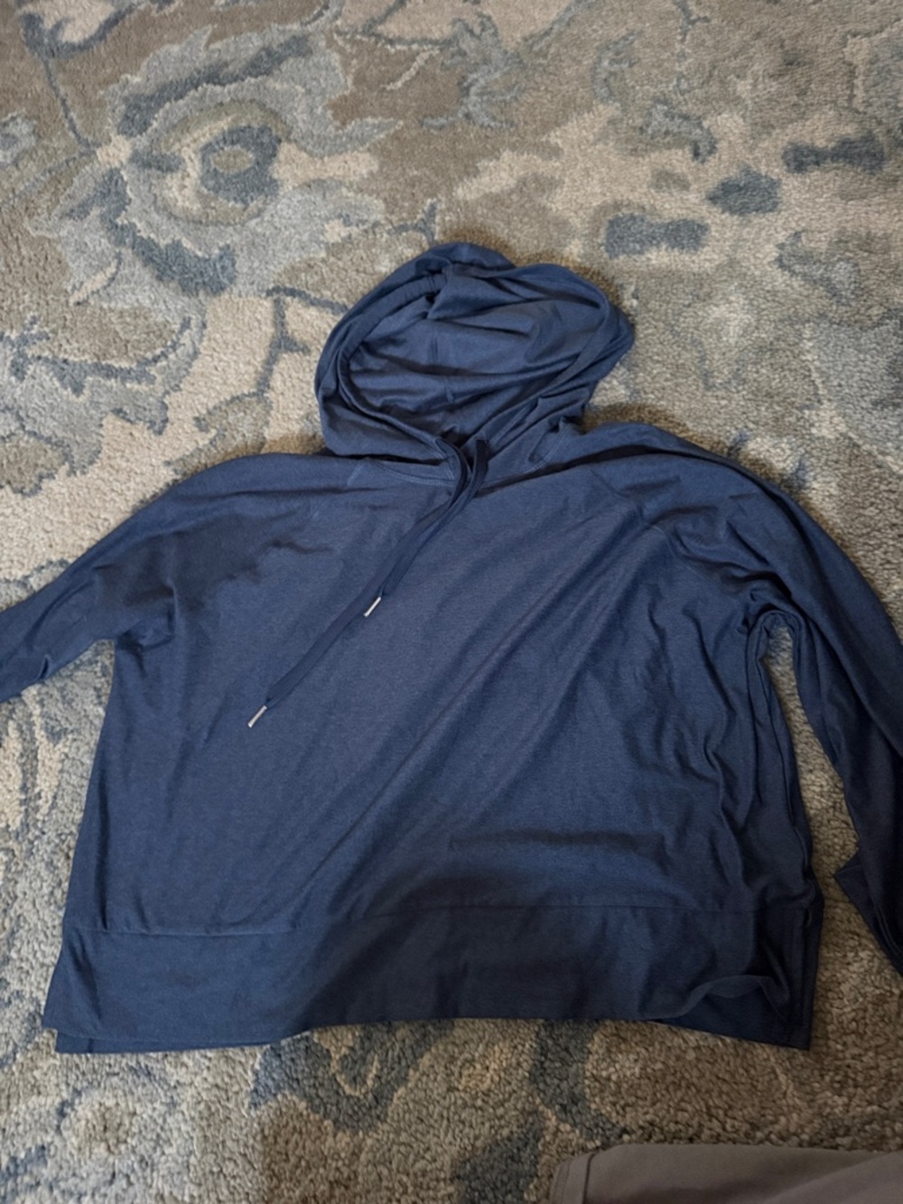 Navy Blue Hooded Pullover
